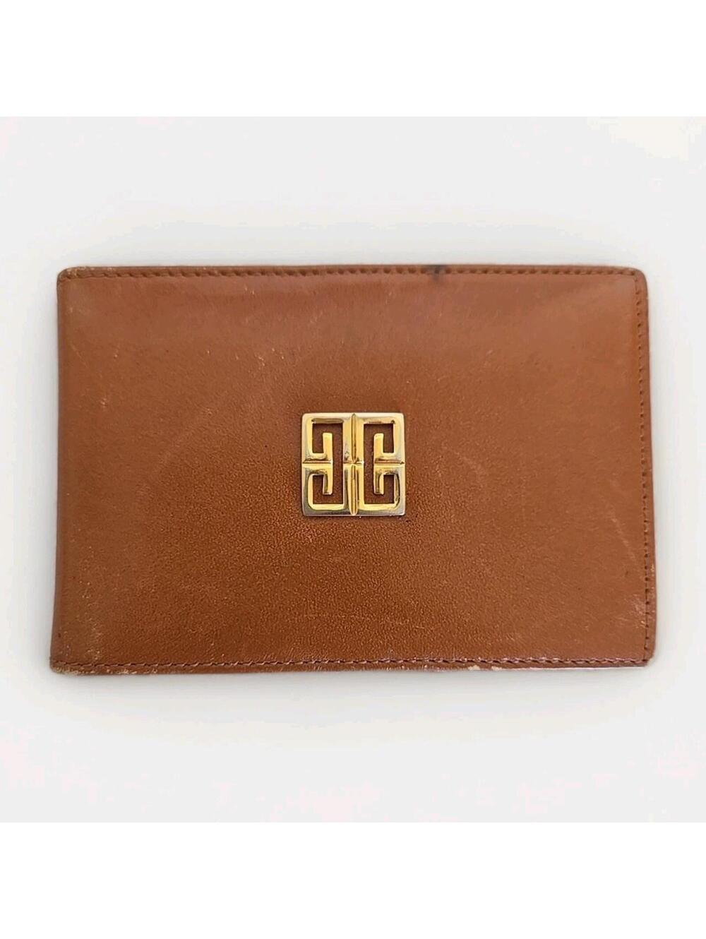 Vintage Givenchy Mirror Leather Pocket Travel Compact Fold-out Mirror Rare